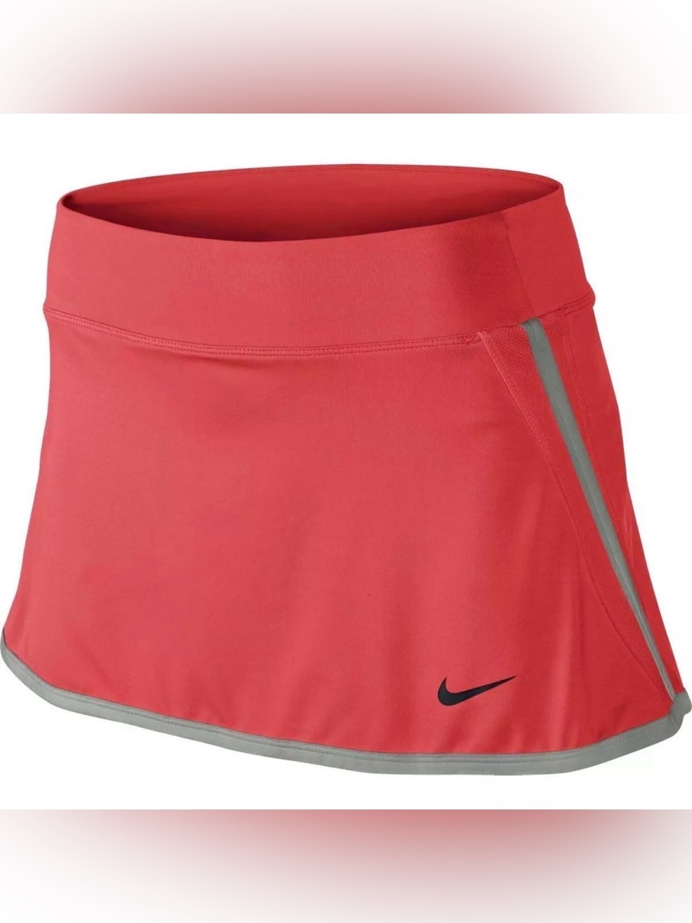 Nike Coral Red Athletic Skort with Gray Trim